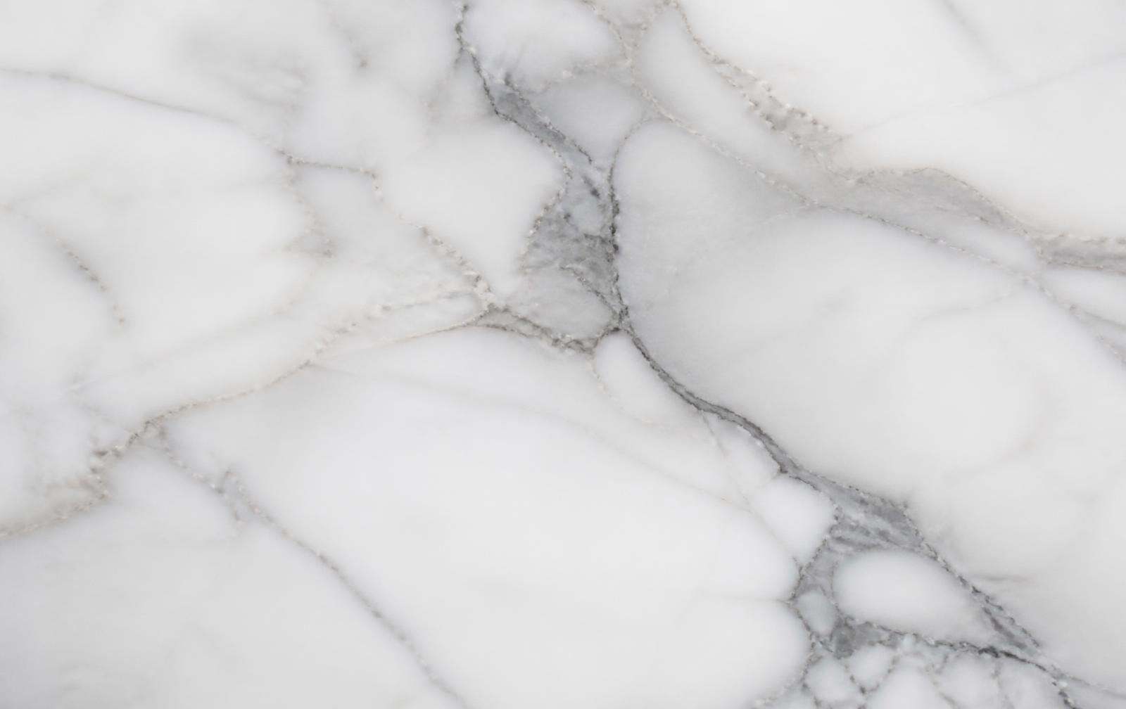 Polished white marble with grey veining
