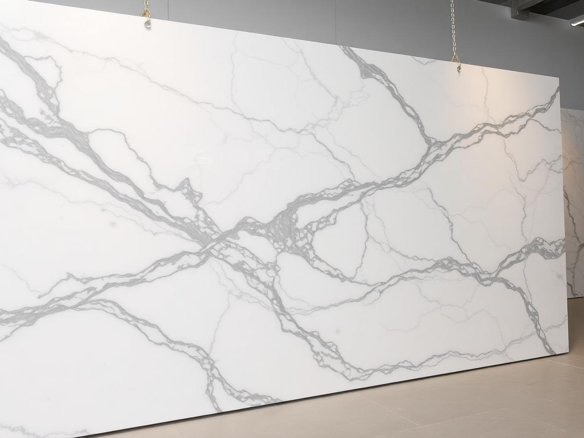 Statuario Bianco marble slab